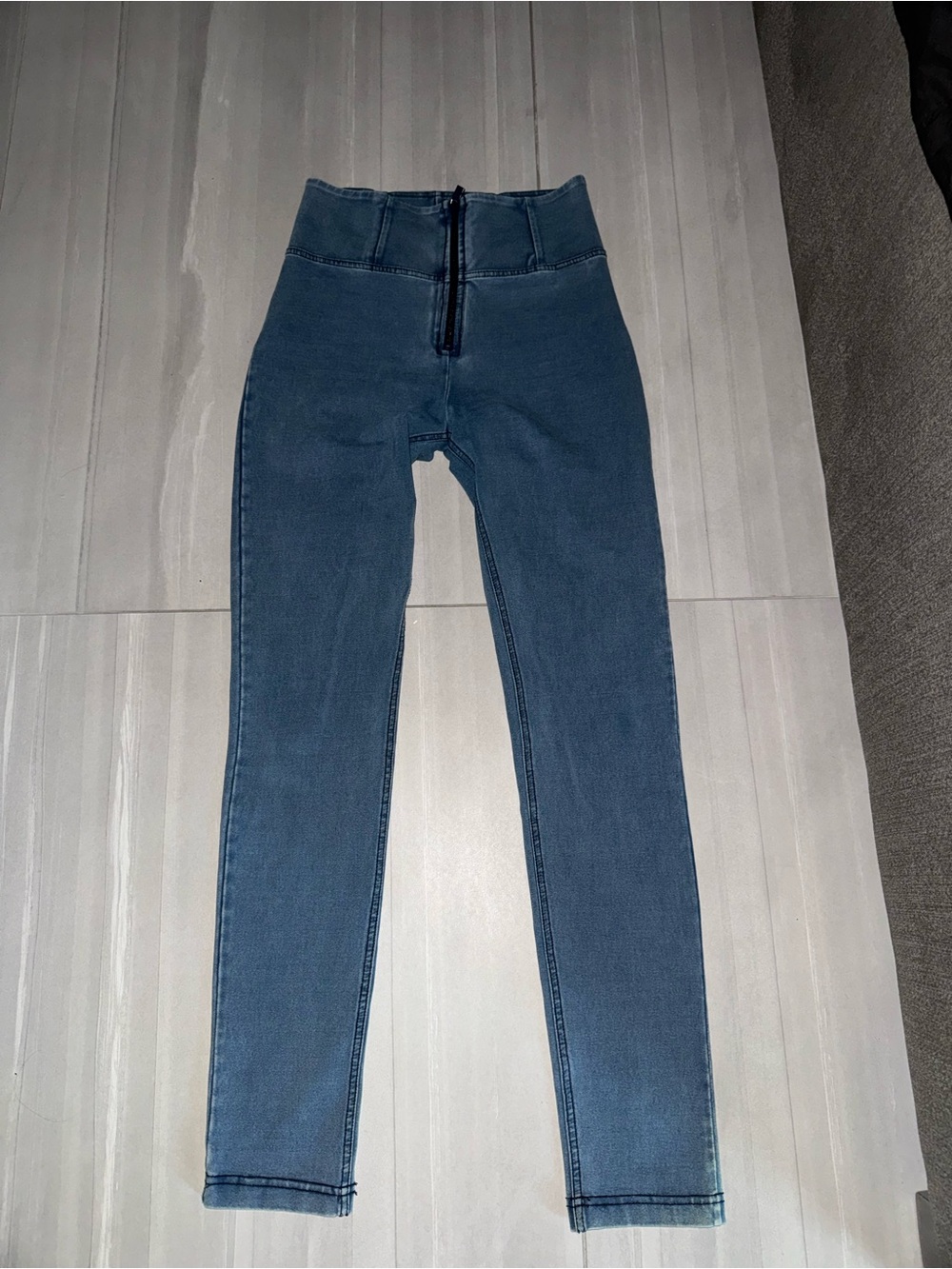 Freddy Blue High-Rise Jeggings with Front Zip